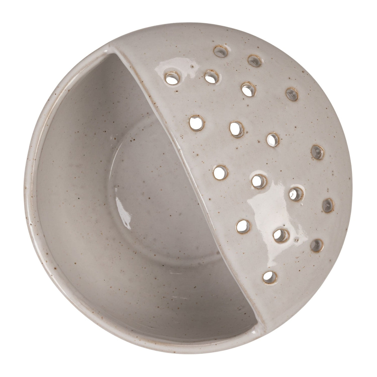 White Ceramic Berry Bowl Strainer