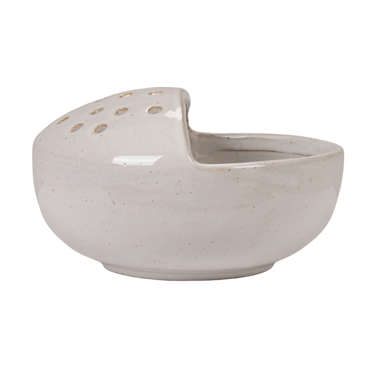 White Ceramic Berry Bowl Strainer