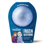 Disney Frozen blue shimmering bath bomb by Da Bomb with snow flower fragrance and a surprise inside