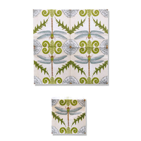 dragonfly botanical paper cocktail napkins set of 50 for garden party and spring entertaining