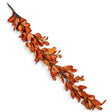 6 foot dried orange magnolia leaves garland with rust and burnt orange fall foliage