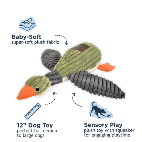 Plush Duck Squeaker Dog Toy