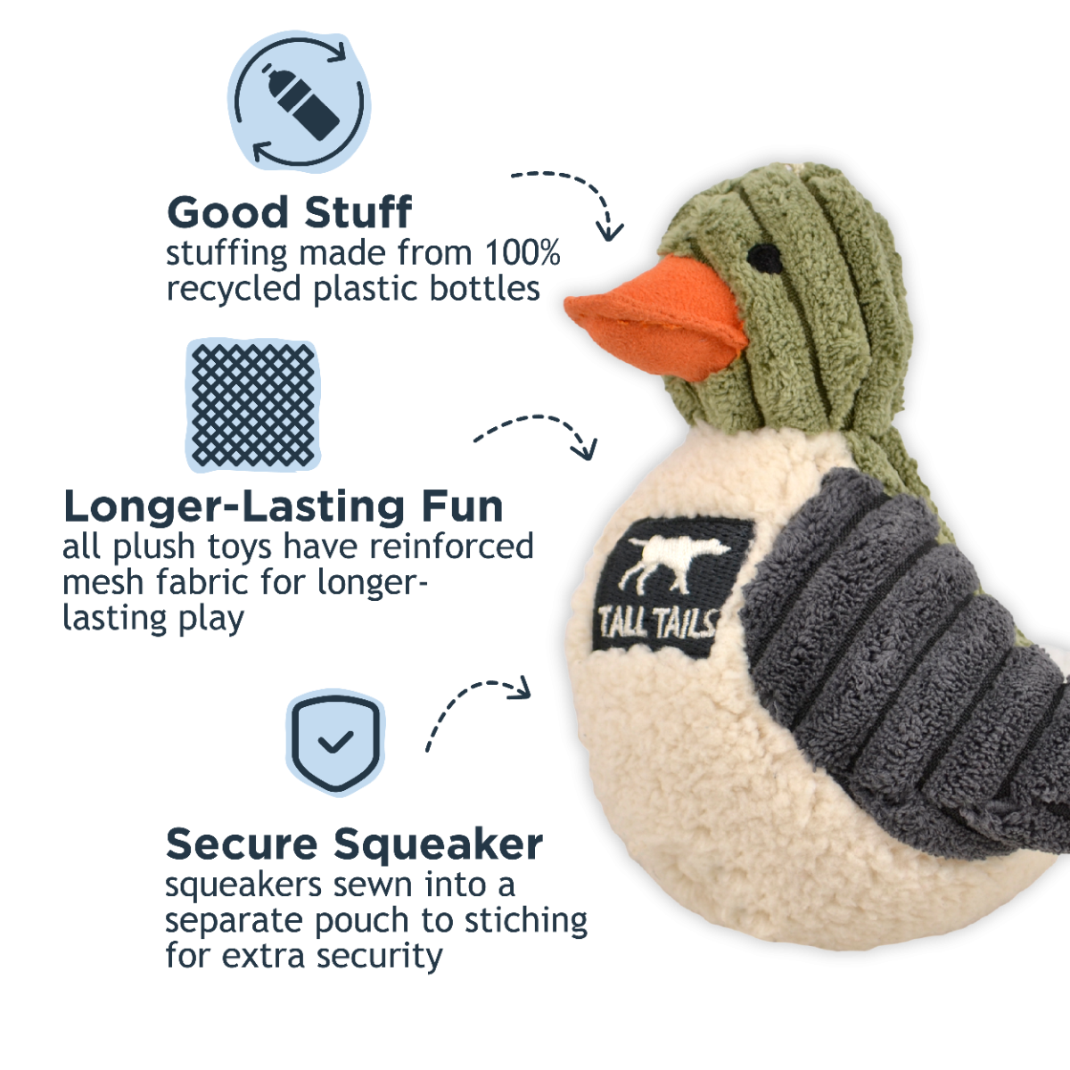 Plush Duckling Squeaker Dog Toy