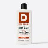 Duke Cannon Bourbon Body Wash Buffalo Trace 18 oz bottle with oak barrel scent