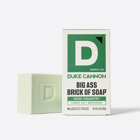 Duke Cannon High Country 10 oz soap bar with birchwood and forest air scent
