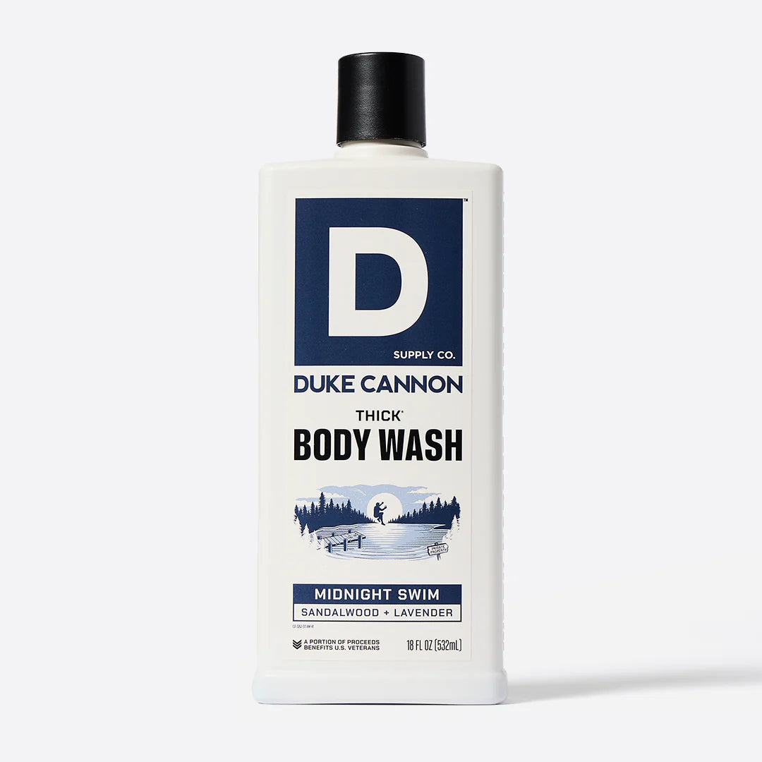 Duke Cannon Midnight Swim THICK Body Wash sandalwood and lavender scent 18 oz