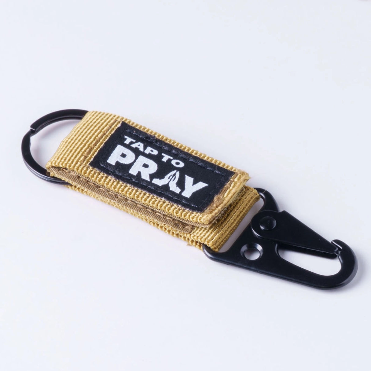 Tactical Carabiner Tap to Pray Keychain