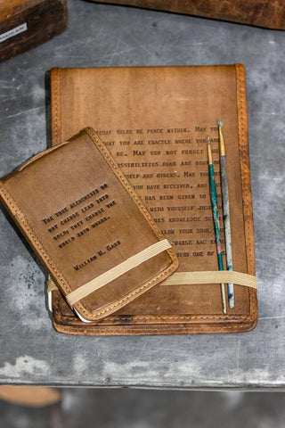 Be Happy for this Moment Leather Journal