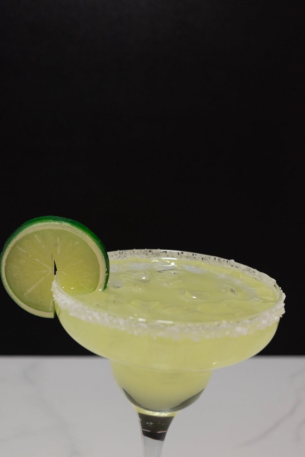 Fake Classic Margarita in Salt Rimmed Glass