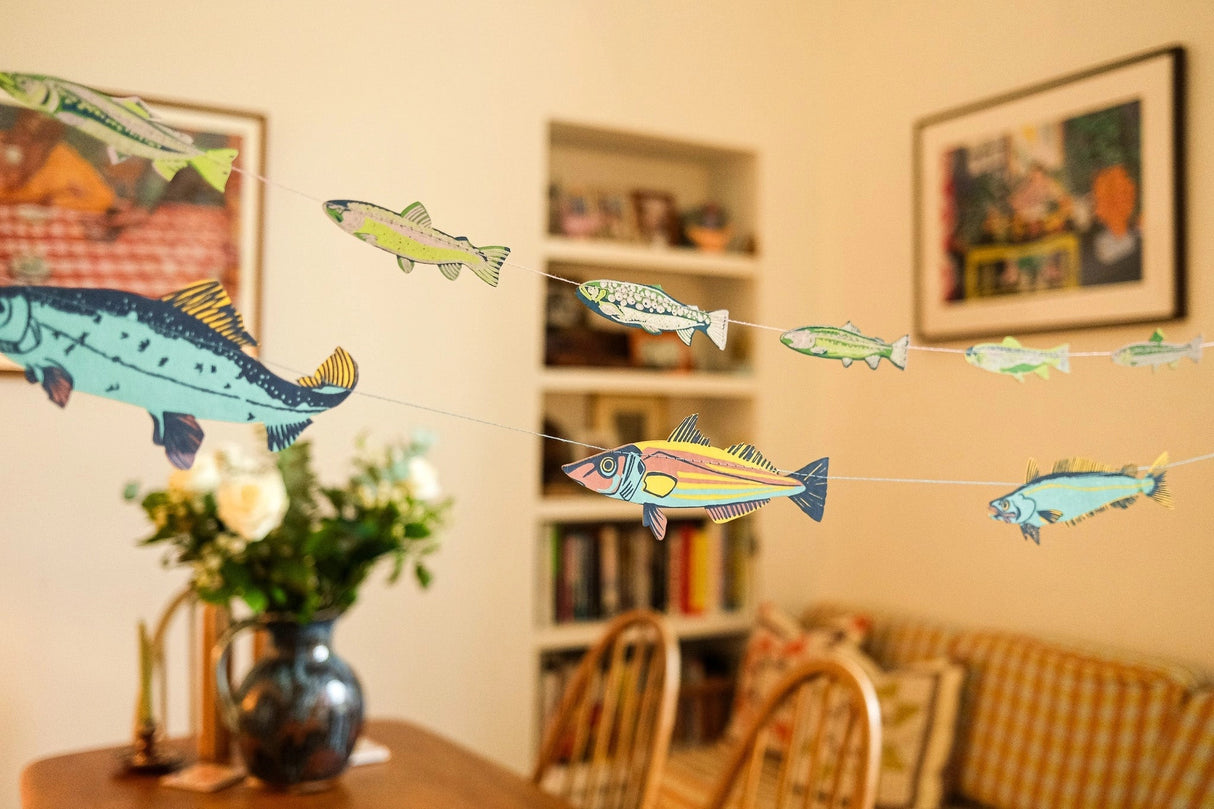 Hand-Sewn Tasty Anchovies Paper Garland | East End Press