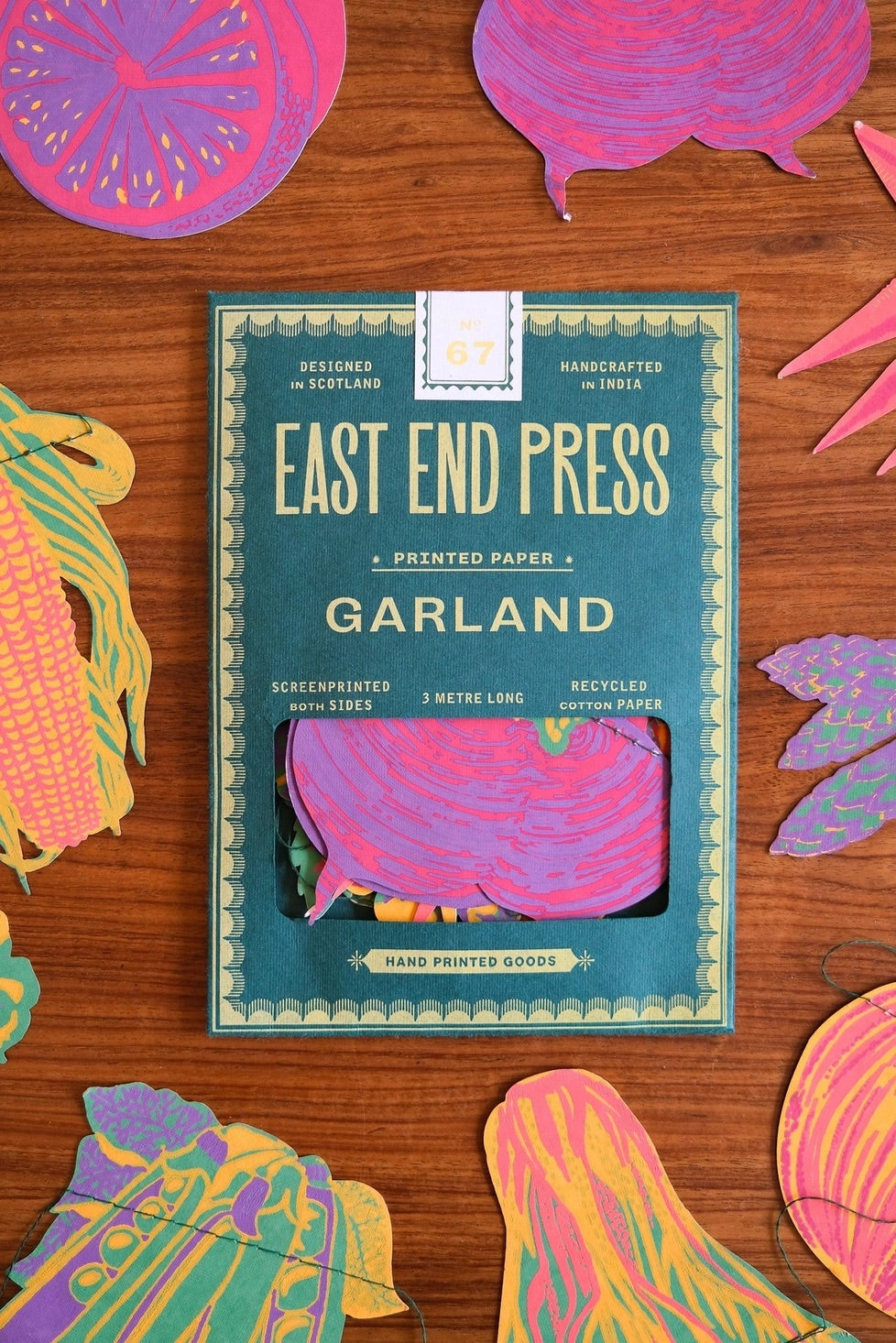 Hand-Sewn Vegetables Paper Garland | East End Press