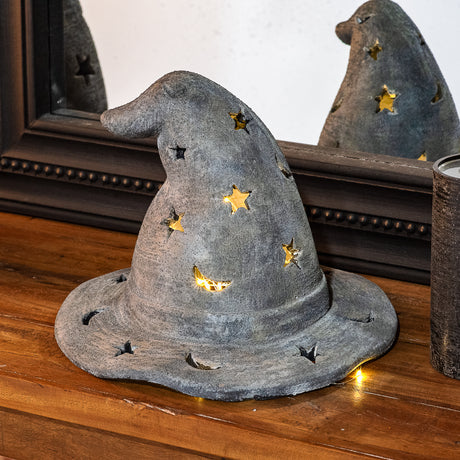 Weathered Black Cement Witch Hat