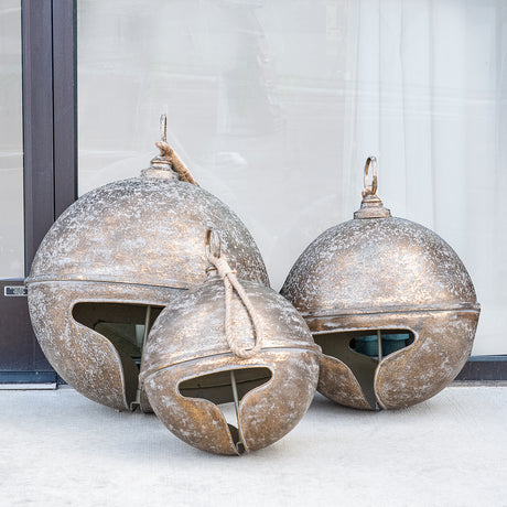 Distressed Jumbo Gold Metal Bell