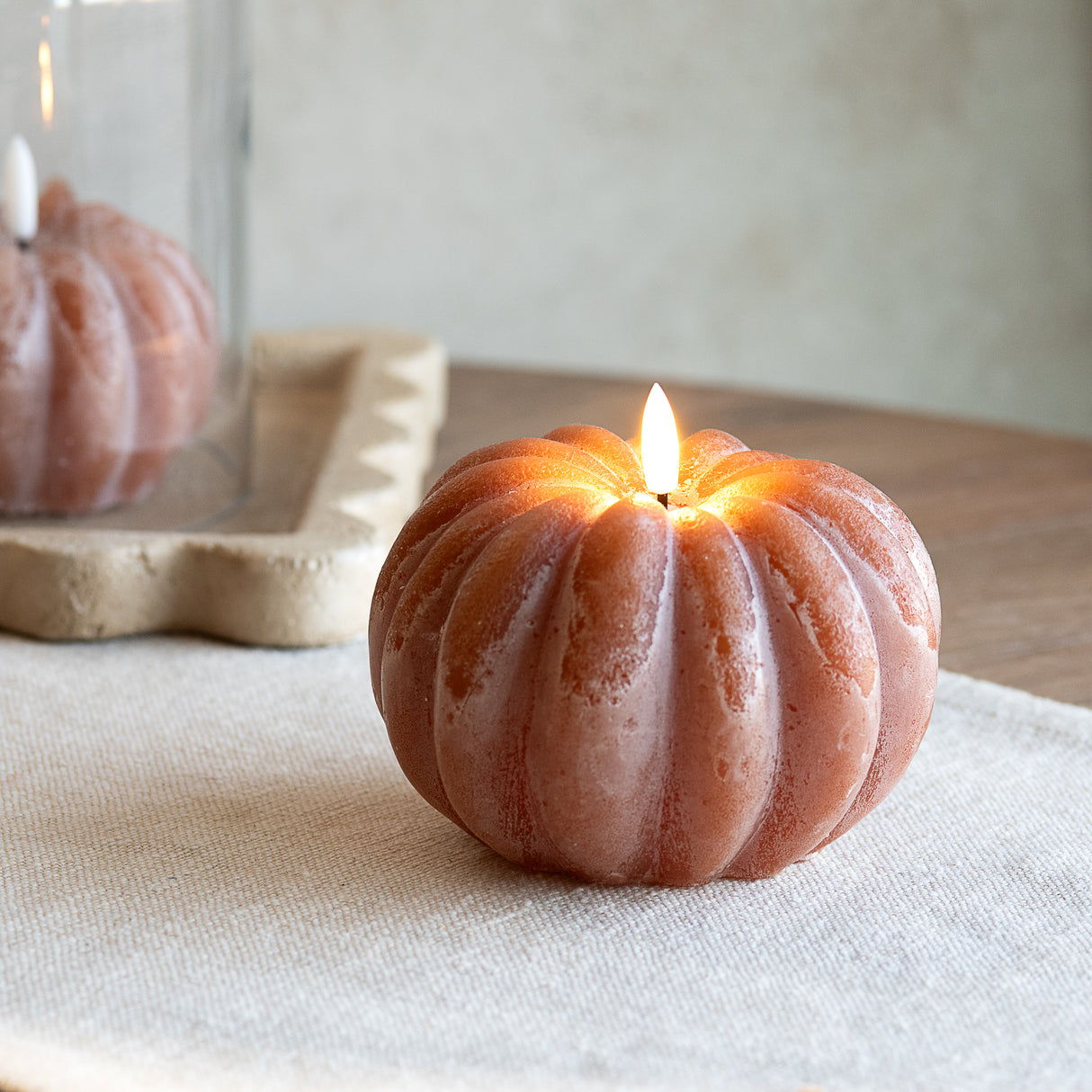 Pumpkin LED Flameless Wax Candle