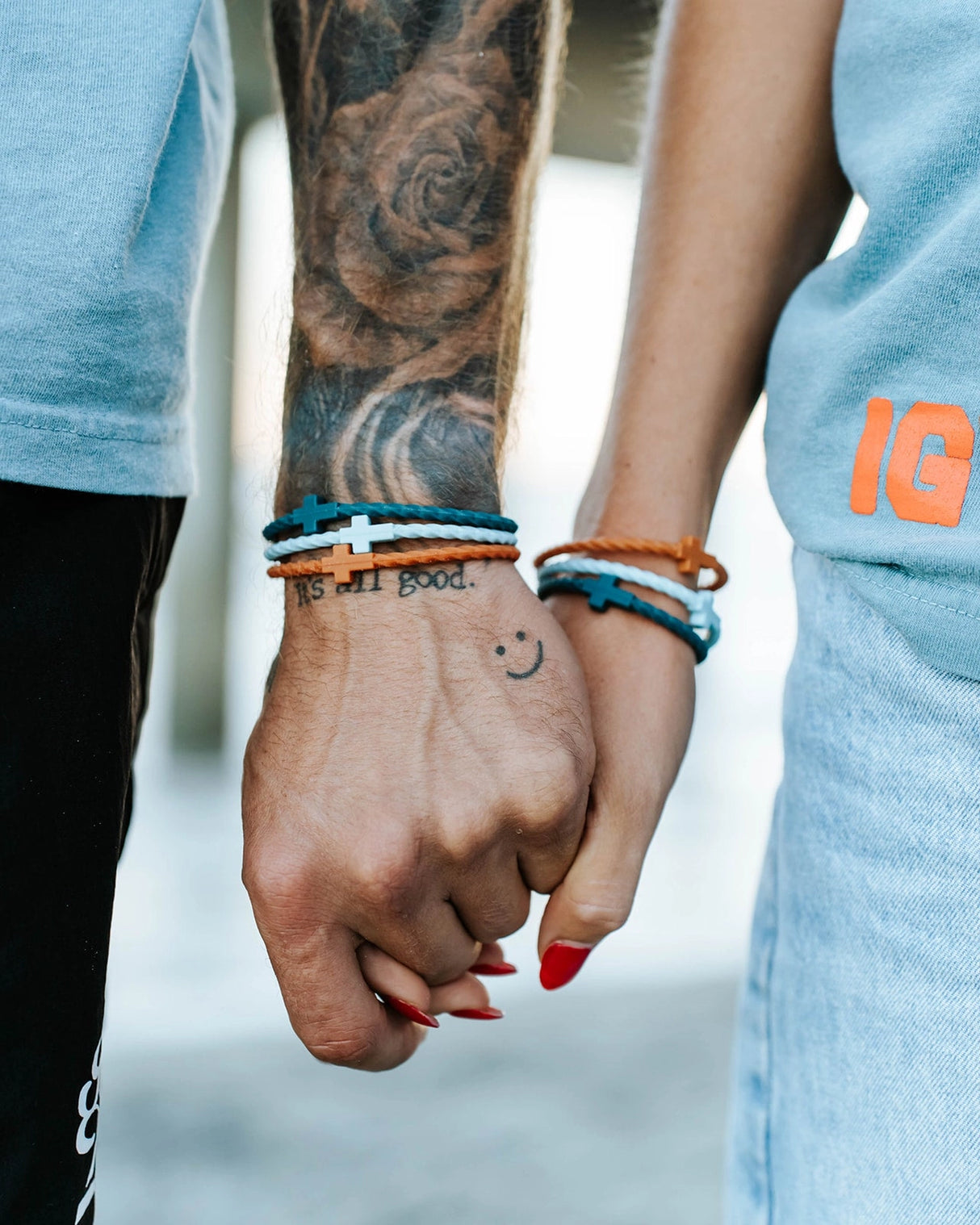 Canyon Tide Infinity Cross Silicone Bracelet Set