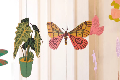 Hand-Sewn Butterfly Paper Vertical Garland | East End Press