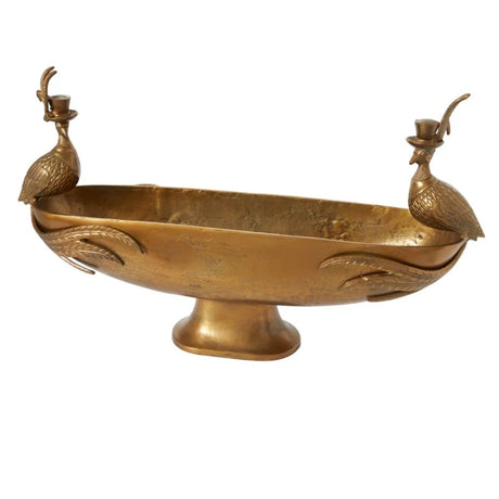 Gold Aluminum Emerson Footed Boat Bowl
