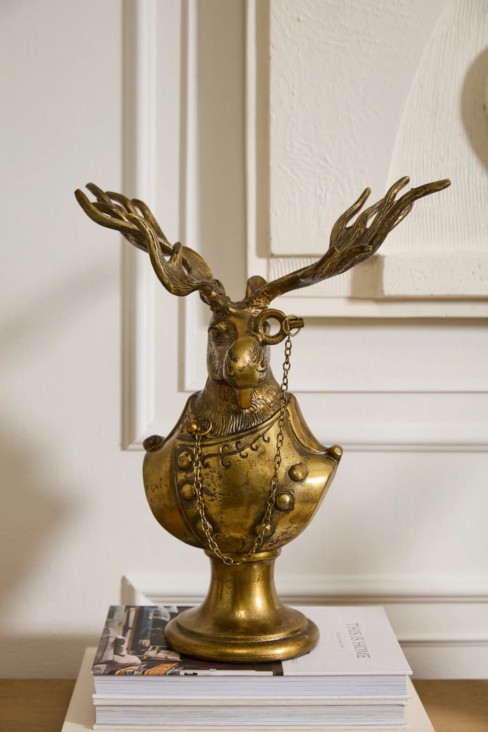 Eugene the Moose Gold Aluminum Bust