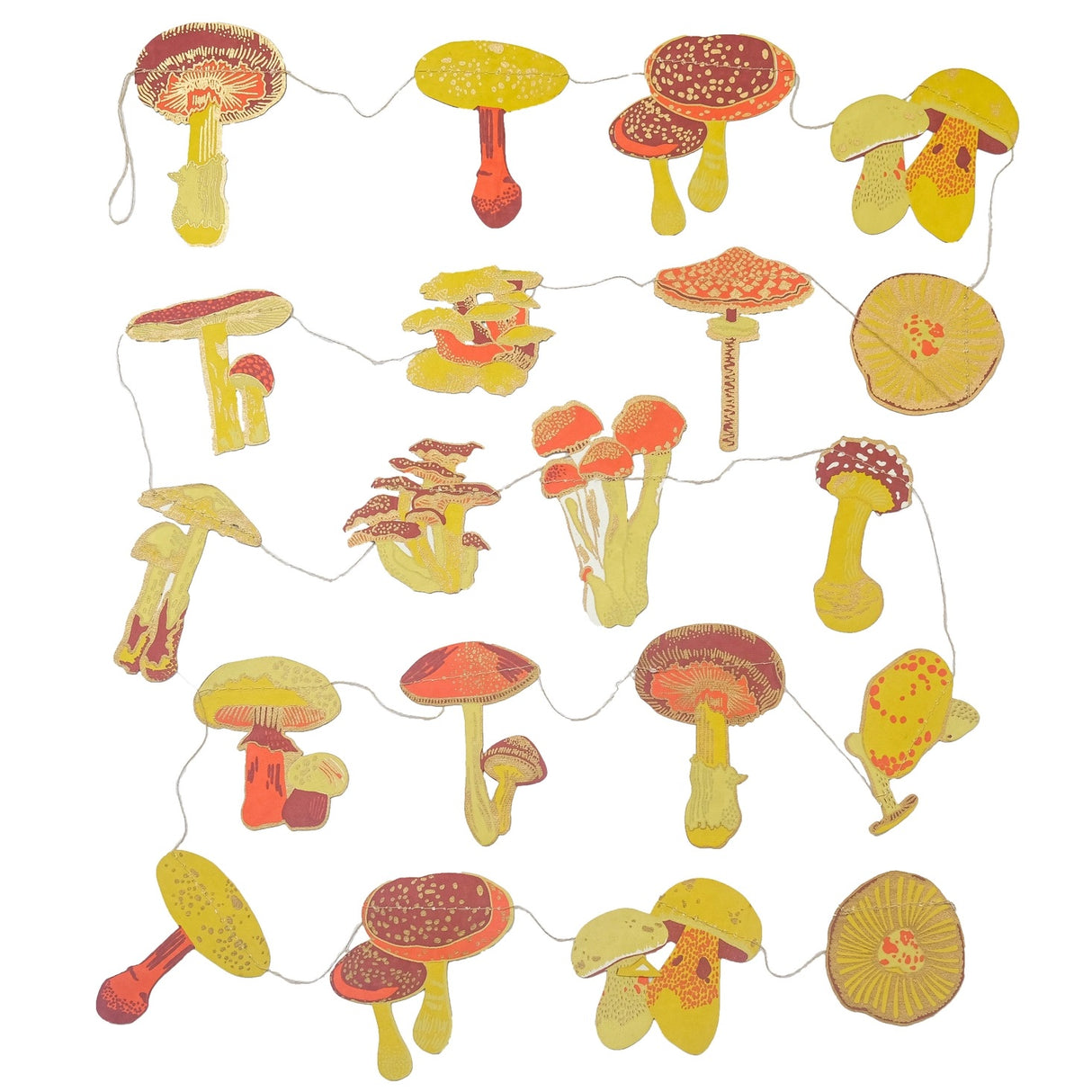 Hand-Sewn Mushroom Paper Garland | East End Press