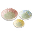 embossed daisy ceramic bowl floral serving bowl spring dish in pastel colors