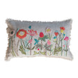 embroidered flower lumbar pillow by Creative Co-Op