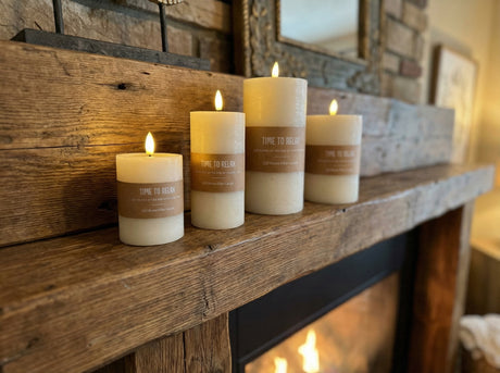 Flameless LED Ivory Pillar Candle