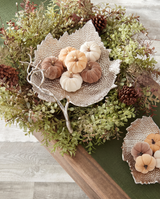 Brown, Cream & Yellow Velvet Filler Pumpkins