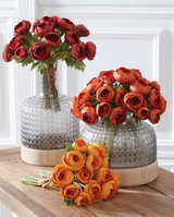 Dark Orange Real Touch Ranunculus Bundle