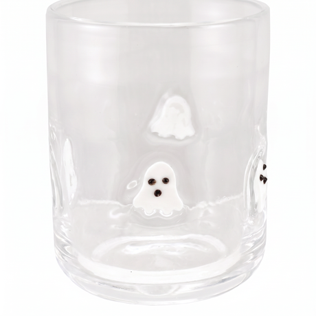 Embedded Ghost Icon Drinking Glass