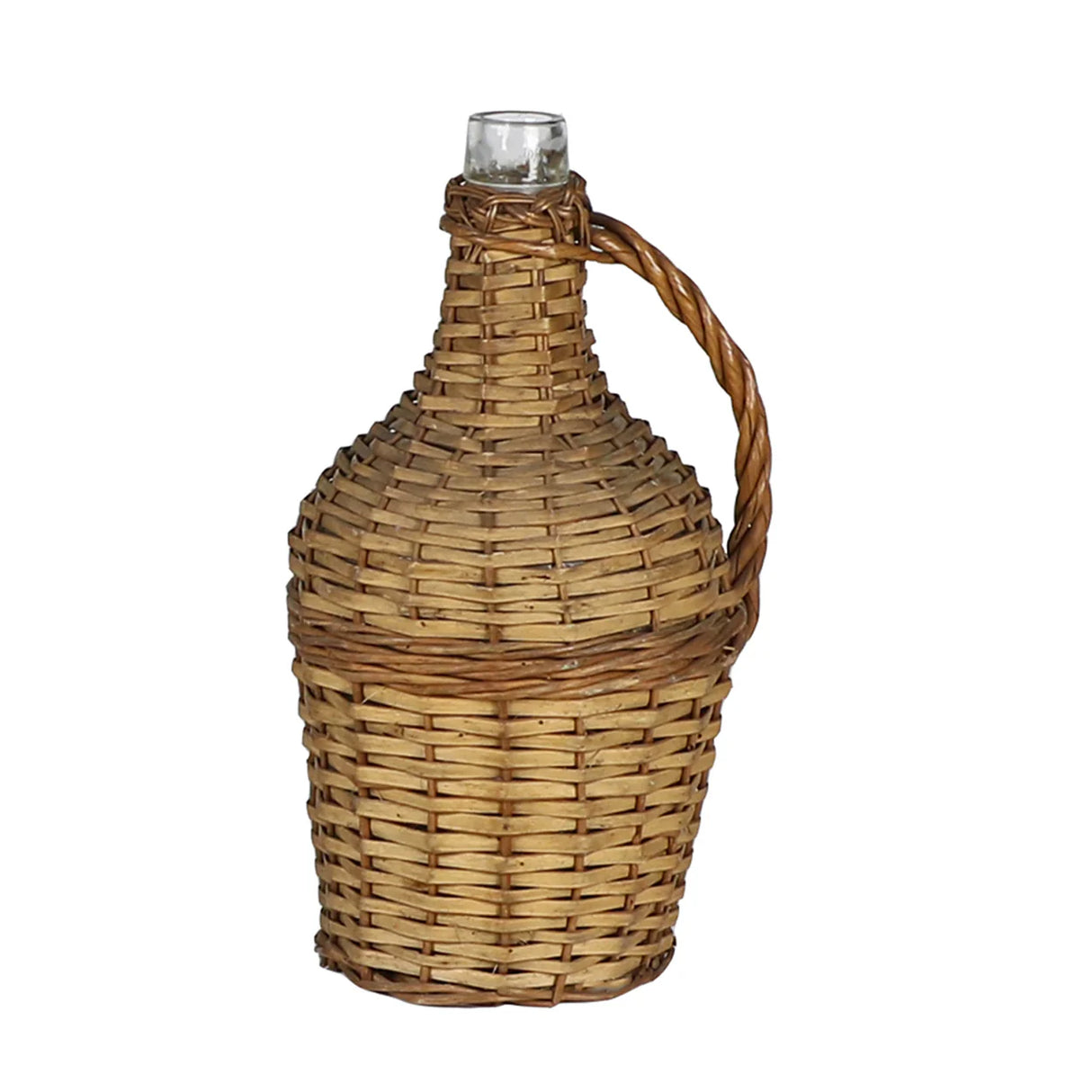 Vintage Wicker Covered Demijohn Wine Bottles