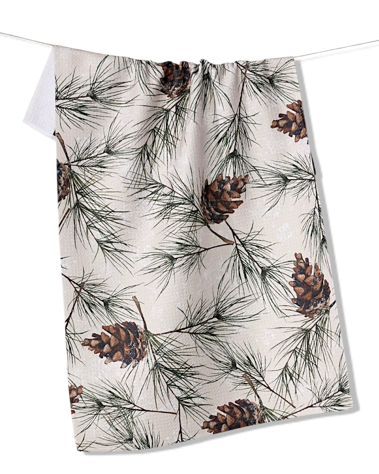 christmas pattern geometry tea towel