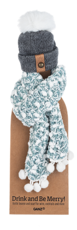 Holiday Wine Bottle Topper Beanie & Scarf Sets