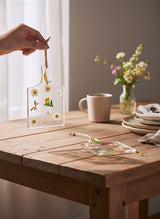 Pressed Flower Resin Paddle Serving Board