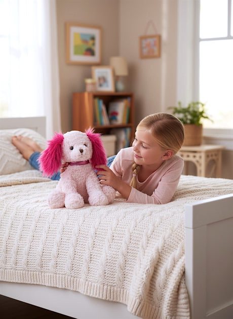 Pink & Fuchsia Plush Dog