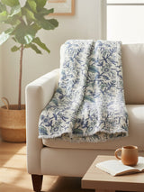 Cornflower Botanical Cotton Throw Blanket