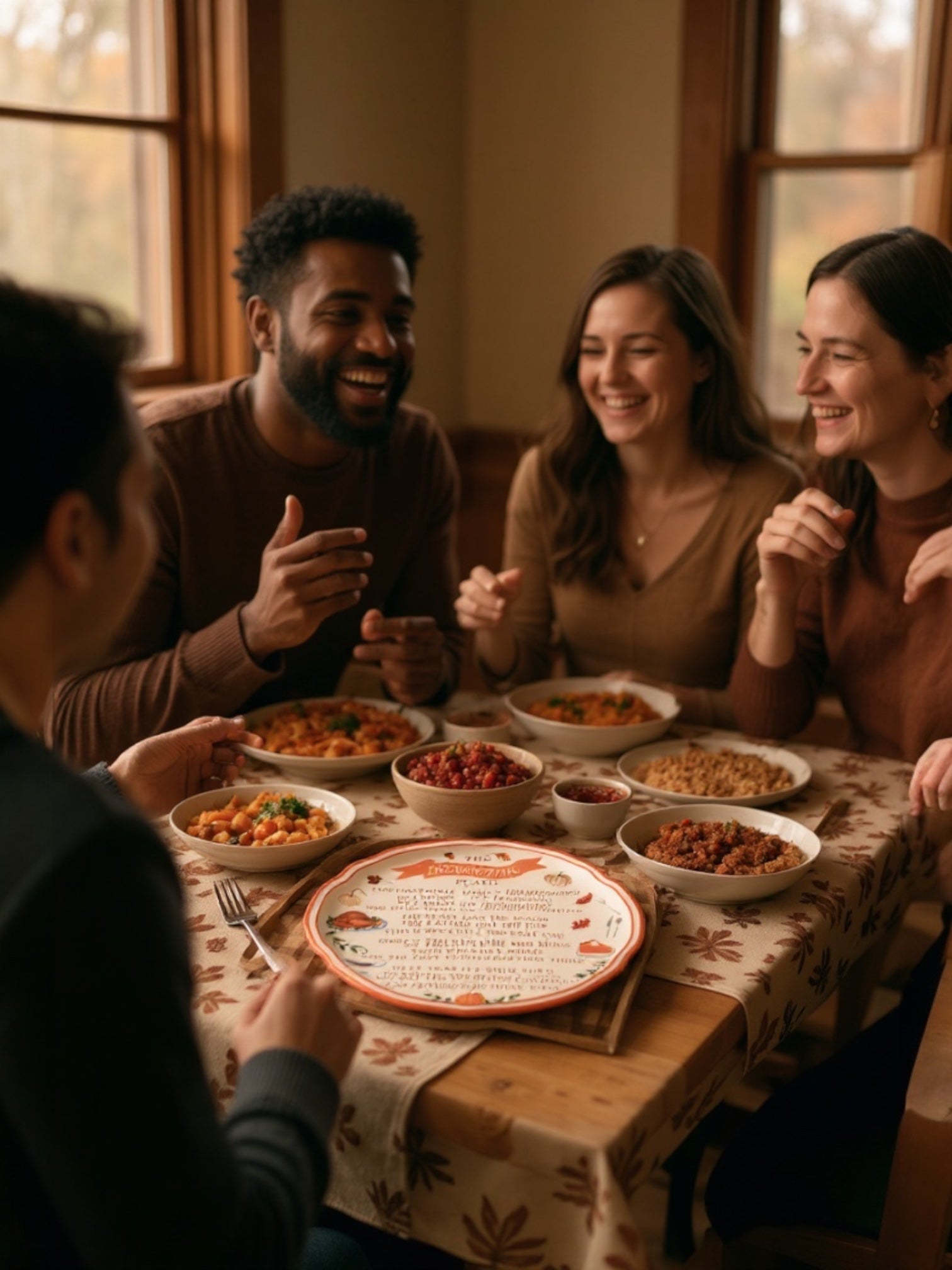 Friendsgiving Poem Ceramic Plate - Thumbnail 2