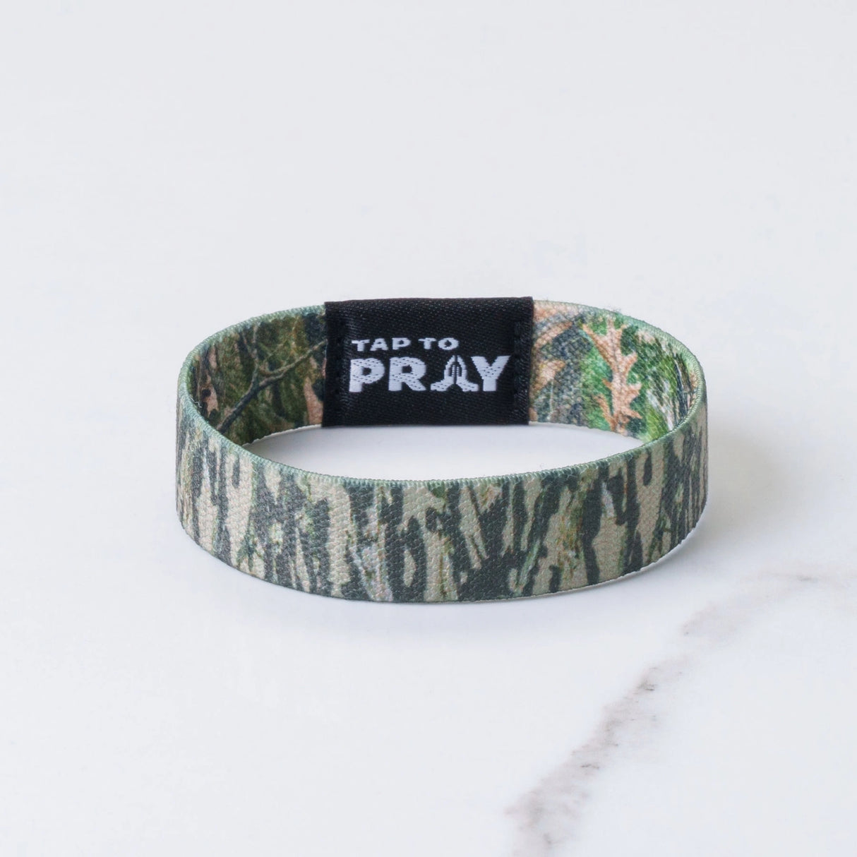 Forest + Tree Bark Tap to Pray Wristband