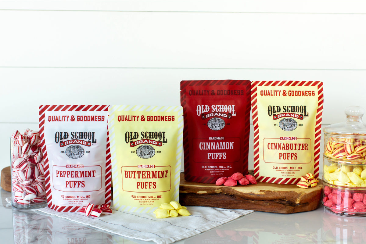 Soft Yellow Buttermint Puffs | Old School Brand