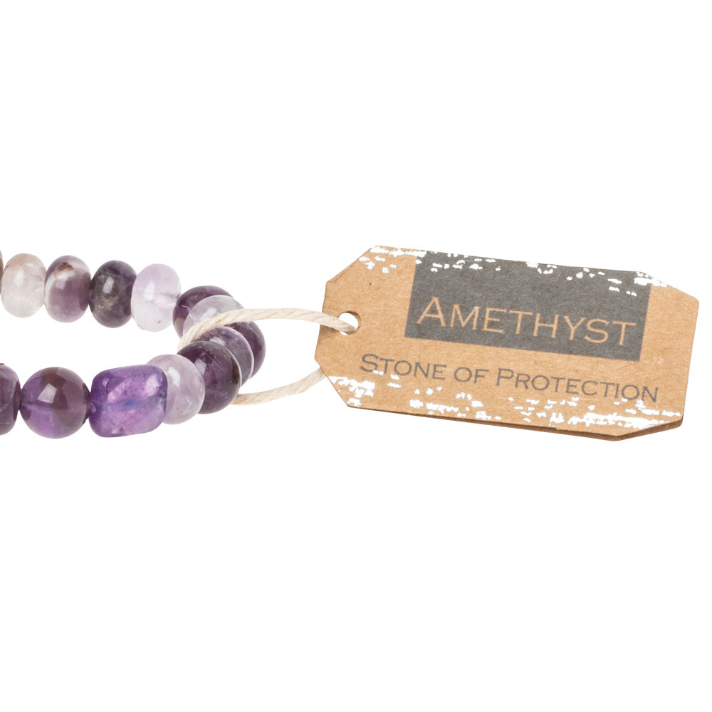 Stone Stack Bracelet Amethyst | Stone of Protection