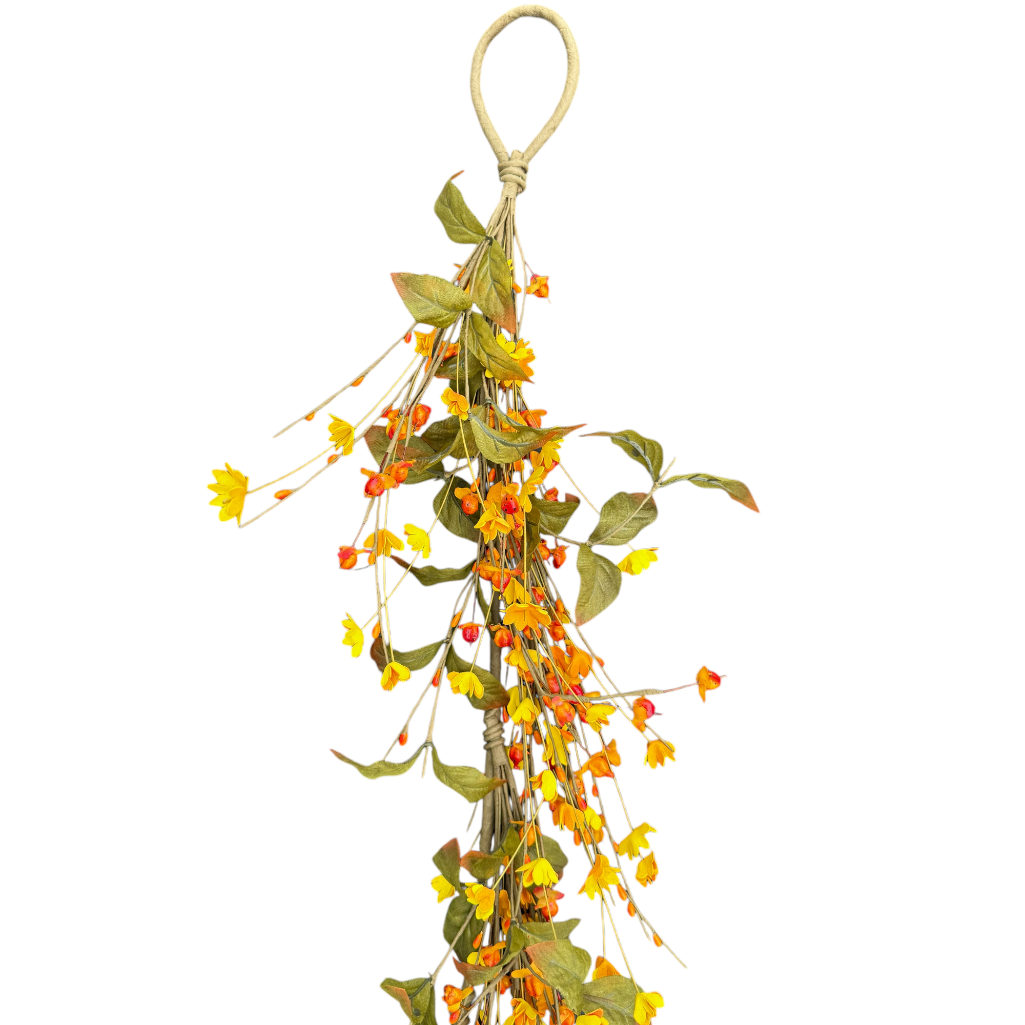 Yellow Wildflower Fall Foliage Garland - Thumbnail 2
