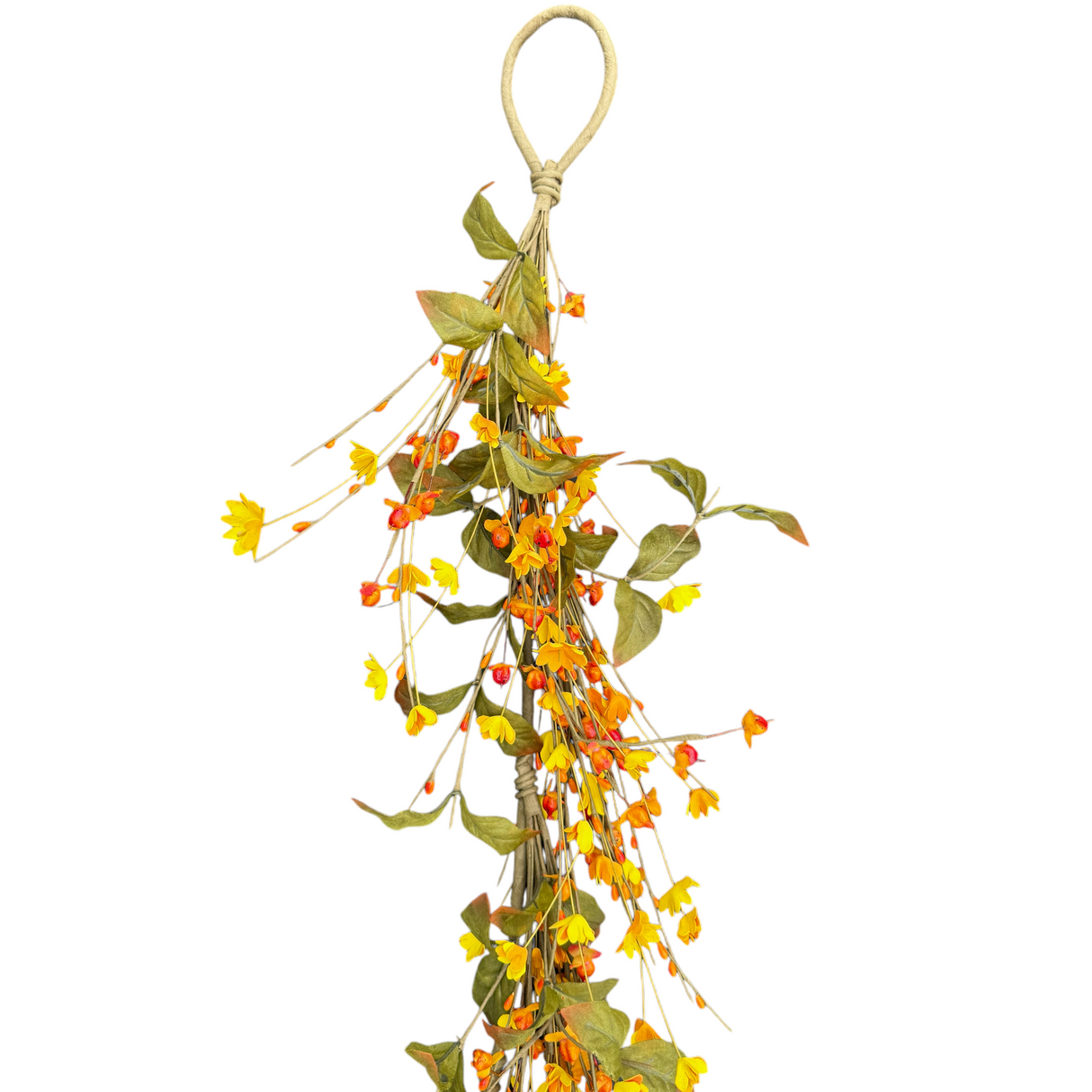 Yellow Wildflower Fall Foliage Garland