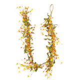 Yellow Wildflower Fall Foliage Garland