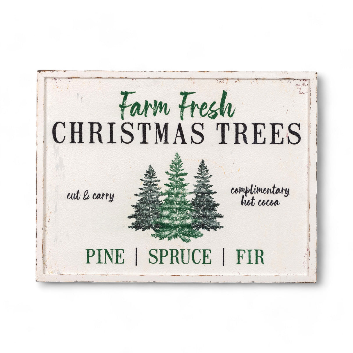 Farm Fresh Christmas Trees Metal Wall Sign