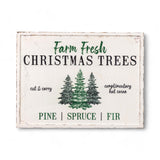 Farm Fresh Christmas Trees Metal Wall Sign