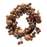 21" faux apples and berries wreath with distressed finish