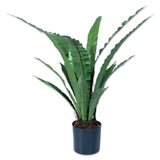 tall faux birds nest fern plant in pot for living room or office decor