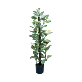 tall faux golden pothos floor plant in pot for living room corner decor