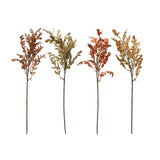 Set of 32-inch faux oak leaf picks in four autumn colors for seasonal decor