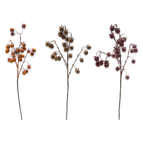 Faux rose hip stem with distressed finish