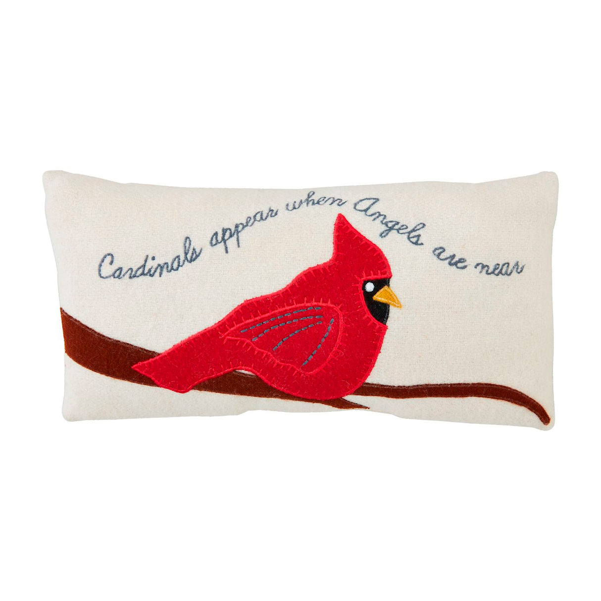 Felt Cardinal Lumbar Pillow